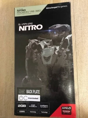 SAPPHIRE NITRO AMD Radeon R9 380 2GB GDDR5 Overclocked Black Plate Graphics Card - Image 1 of 4