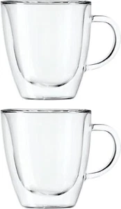 Oggi Set of 2 Double Wall Glass Espresso Cups - 3oz, Ultra Clear - Picture 1 of 6