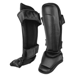 MMA Black Shin & Instep Guard - MMA, Kickboxing, Muay Thai, Martial Arts - Picture 1 of 6