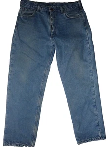 Carhartt B155 DST Men's Jeans Fleece Lined Denim Relaxed Fit size 38 X 32 - Picture 1 of 7