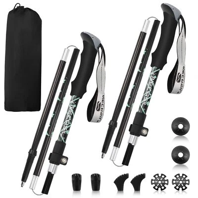 Bâtons de randonnée pliables en carbone 7075 en aluminium ultra léger télesco... - Photo 1/4