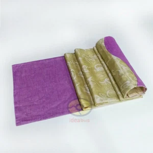 fushia+sand 12"x78"China Cursive Calligraphy Design Linen Organza Table Runner - Picture 1 of 7