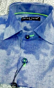NWT Jared Lang men's Size 2(S) Long Sleeve Button Down Shirt Fancy Camo Jacq li - Picture 1 of 12