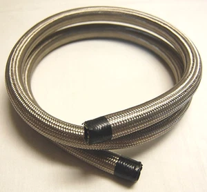 Stainless Steel Braid Braided Flex Line Hose 1/2" ID X 8' Fuel Oil Water - Picture 1 of 1