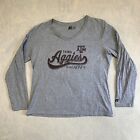 Texas A&amp;M University Aggies TAMU T Shirt Women&#39;s XL Gray Long Sleeve V Neck