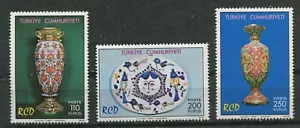 TURKEY 1975, CERAMIC ART, JOINT ISSUE, Scott 2006-2008, MNH - Picture 1 of 1