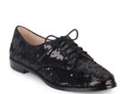 KATE SPADE New York Black Sequined PAXTON Lace Up Oxford Sz 6 WOMENS 