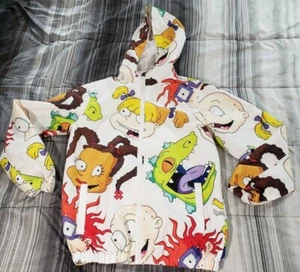 Chaqueta cortavientos Rug Rats Nickelodeon Members Only X estampado total talla pequeña - Imagen 1 de 4