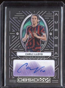 Carli Lloyd 2022-23 Panini Obsidian AA-CL Aurora Autographs Purple 3/20 - Picture 1 of 2