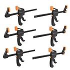 10 Inch F Bar Clamp, Medium Duty 300lbs One Handed Clamps/Spreader, Bar 6 Pack