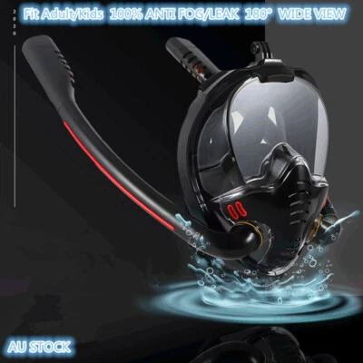 Snorkel Mask Full Face Diving Mask Snorkel Swim Goggles 180° View Anti Fog - image 1 of 4