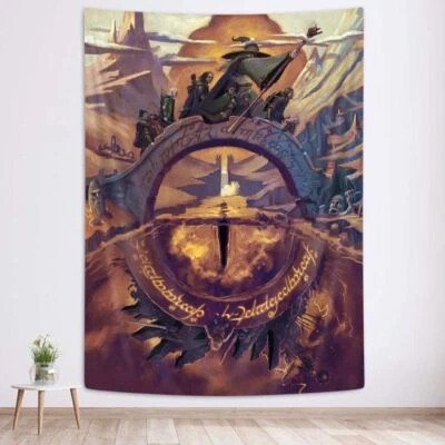 Vintage Herr Der Ringe Poster XXL Wandteppich Wandbehang Fototapete Wandtapete - Bild 1 von 4