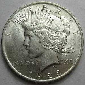1923 Silver Peace Dollar -UNC- (#624i) - Picture 1 of 2