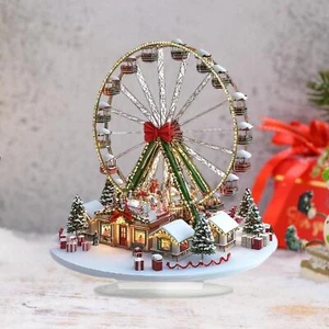 Acrylic Christmas Village Wheel Decor Desktop Display for Holiday Corner - Picture 1 of 7
