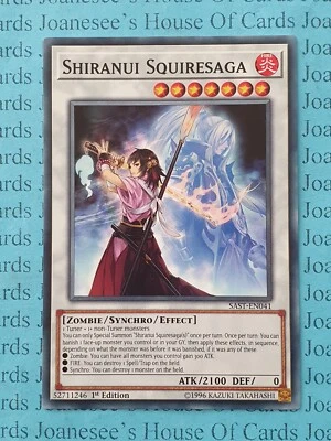SAST-EN041 Shiranui Squiresaga Yu-Gi-Oh Card 1st Edition New - Image 1 of 4