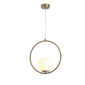 Lampadario sospensione minimalista lampada x tavolo in metallo bronzo G9 - Foto 1 di 7