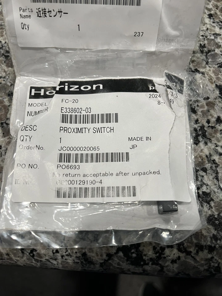 E338602-03 Proximity Switch Horizon FC-20 SPF-20  - Image 1 of 1