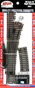 Atlas #541 Right Remote "Snap" Switch - 18" Radius Turnout - HO Code 83 Rails - Picture 1 of 2
