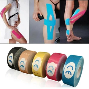 Breathable 6 Roll Kinesiology Muscle Tape Sports Athletic Elastic Physio Bandage - Picture 1 of 12
