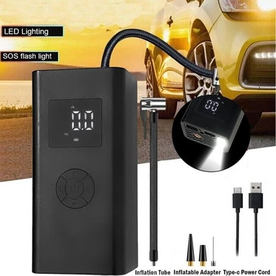 Digital Cordless Car Tyre Inflator Rechargeable Power Bank Tire Air Compressor - Image 1 of 4