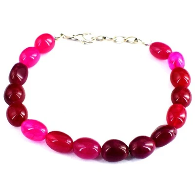Excellent Pink Ruby 95.00 Cts Beaded Superb Pattern Best Bracelet VK 33 E753 - Image 1 of 3