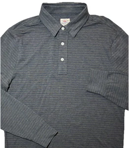 Faherty Poloshirt Herren Medium Langarm Bewegung Freizeit Stretch Strick Flanell - Bild 1 von 12