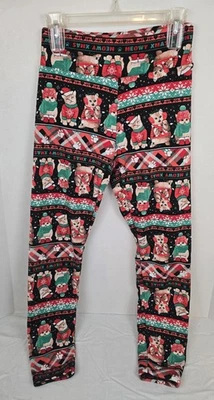 Leggings No Boundaries Chirstmas Cat, tamanho médio 7-9 - Imagem 1 de 3