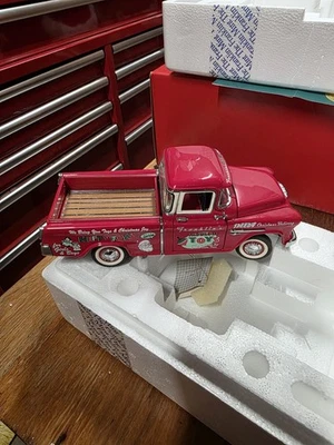 Camión de Navidad Franklin 1955 Chevrolet 1998 como nuevo Le. ESCALA 1:24 FUNDIDO A PRESIÓN SIN USAR, EN CAJA Foto 1 de 4