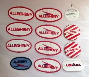 Pittsburgh Airport 1992 Button and 8 Allegheny Airline Patches 1 Button +Bonus - Bild 1 von 3
