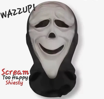 SCREAM Mask Shiesty Mask. TOO HAPPY! No Hole Breathable Mesh. US SHIPPING  - Image 1 of 3