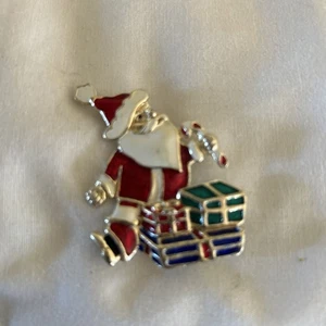 DE COLECCIÓN BROCHE ESMALTADO SANTA JUMPIN OVER PAQUETES MUY BONITO COLORIDO - Imagen 1 de 7