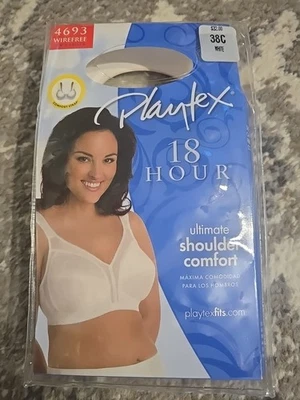 Sujetador 4 Platex 18 Horas Sin Alambres Beige/Blanco Sujetador 38C #4693 Correa Confort Foto 1 de 4