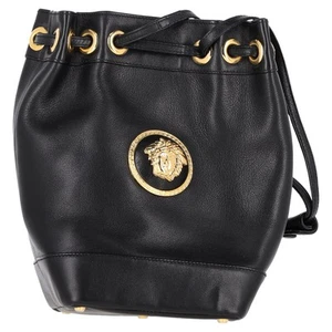 Gianni Versace Couture Medusa Bucket Schultertasche aus Leder Damen Schwarz One - Bild 1 von 12