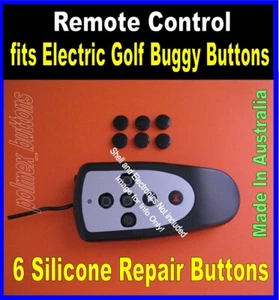 6 Repair Silicone Buttons (1set)- fits Remote control electric golf buggy caddy  - Picture 1 of 5