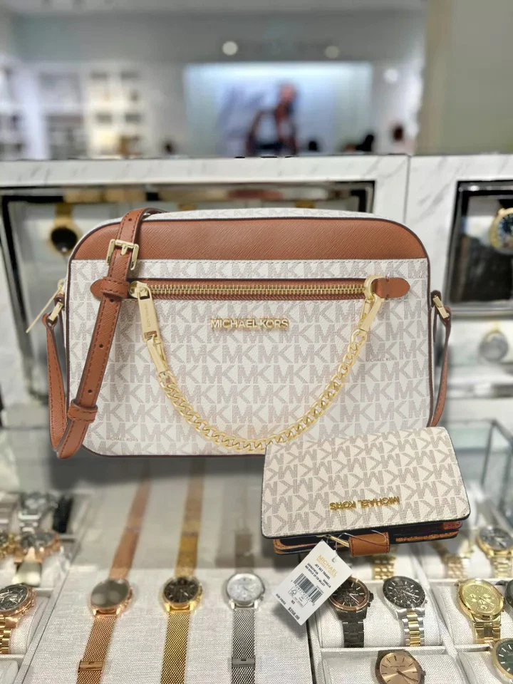 Michael Kors Jet Set Women's Crossbody Bag, Large - 35S1GTTC9B (Vanilla)