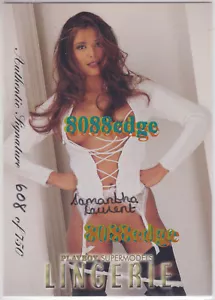 1999 Paradigm Supermodels lencería automática #20: autógrafo Samantha Laurent #608/750 - Imagen 1 de 5