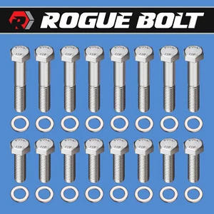 SBF 351W EXHAUST MANIFOLD BOLTS HEX STAINLESS STEEL KIT SMALL BLOCK FORD WINDSOR - Picture 1 of 1