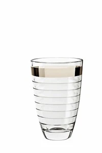 Barski European Glass Designed Vase with Platinum Band, 9.5" H, Made in Europe - Picture 1 of 1