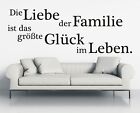 WANDTATTOO Liebe Familie Glck Leben Spruch Wandsticker Wandaufkleber Wanddeko