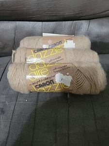 Caron Dazzleaire 4 Medium 4 Ply Acrylic Nylon Vtg Yarn 3 skeins Color Wheat 2823 - Picture 1 of 2