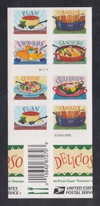 US Stamp #5192-97 Delicioso Booklet, Miscut, Imperf Between Outer Margins XF NH - Picture 1 of 2