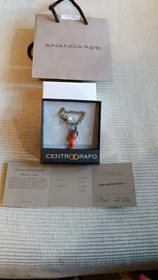 Ananda 925 Portachiavi Argento Cornetto A-PC21N - Immagine 1 di 4