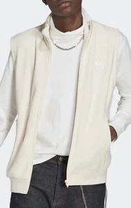 adidas Originals SST Sports Vest Men's M Terry Towel Wonder White Trefoil Cream - Picture 1 of 8