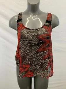 Element Damen Medium U-Ausschnitt ärmellos transparent High Low Cami Tank Top - Bild 1 von 4