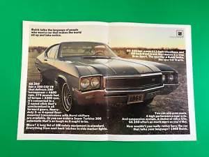 Buick GS 350 1968 anuncio impreso original vintage anuncio 2 páginas - Imagen 1 de 1