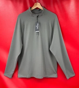 Rhone Session Anker grau italienischer Pika Stoff 1/4 Reißverschluss leichter Pullover XL - Bild 1 von 14