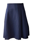 Jil Sander Skirt Knee Length 4 Inverted Pleats Wool Blend Sz M