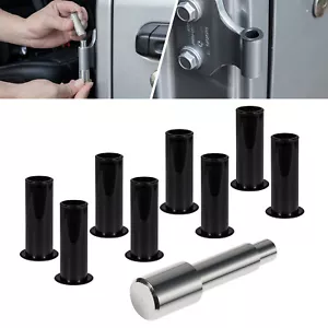 Revestimientos de bisagra de buje de puerta y herramienta de extracción para Jeep Wrangler JK JL 2007-2023 9 piezas - Imagen 1 de 7