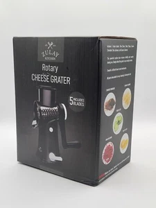 NEW Zulay Rotary Grater 5 Blade Shredder Manual Hand Crank Cheese Grater - Picture 1 of 12