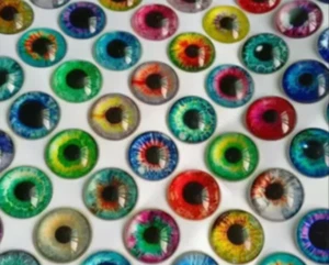 Wunderschöne Glasaugen für Puppen, Tieraugen mit Linsenform - 1 Paar - Bild 1 von 36